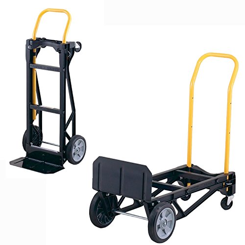 Harper Trucks Lightweight 400 lb Capacity Glass Filled Nylon Plastic Convertible Hand Truck and Dolly | The Storepaperoomates Retail Market - Fast Affordable Shopping