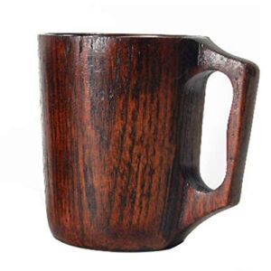 12 oz Handmade Wooden Coffee Mug Wood Outdoor Travel Man Mug Tea Camping Cup Wine Tankard Beer Mug Stein for Men Gift Cup Viking Mug