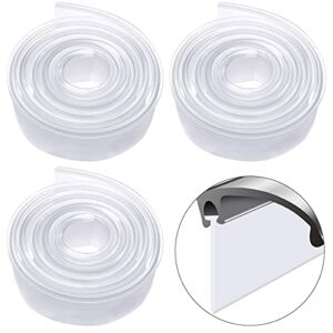 108 Inch Clear Shower Door Bottom Seal T Shaped Shower Door Seal Strip Framed Shower Door Drip Sweep Replacement Parts for Bathroom