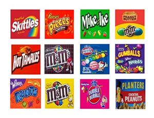 2.5″ Candy Vending Machine Labels Stickers (12 Pack)