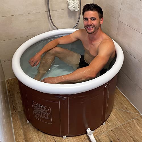 Bath Bob foldable portable bathtub for adults / children | fits in shower stall and small bathrooms | cold ice bathtub for athletes | japanese soaking bath tub | outdoor pool (2′ 11″ x 1’10”) | The Storepaperoomates Retail Market - Fast Affordable Shopping