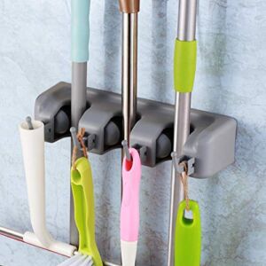 This Good Rate Mop and Broom Holder, Wall Mounted Garden Tool Storage Tool Rack Storage & Organization for Your Home, Closet, Garage and Shed (3Hole 4hanging)