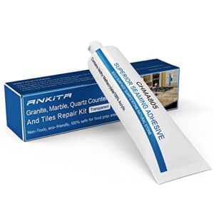 Granite, Marble and Quartz Countertops chip Repair Kit – Fix Nicks, Chips, or Scratches on Granite, Marble Porcelain, corian, Travertine, Quartz and Other Natural Stone and Acrylic Surfaces.
