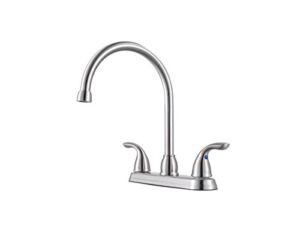Pfister G136-200S Pfirst Series 2-Handle Kitchen Faucet in Stainless Steel, 1.8gpm