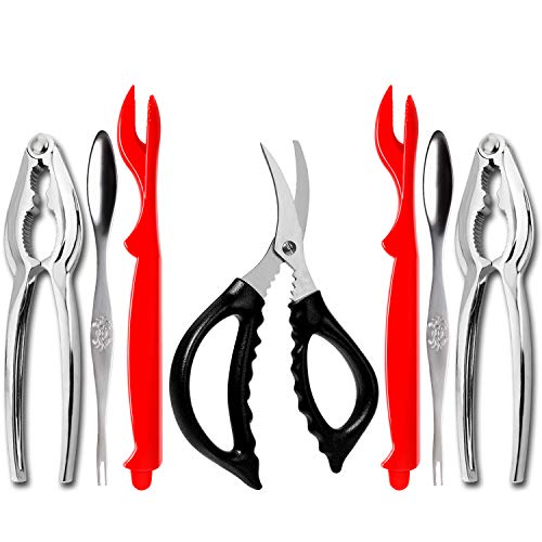 7Pcs Seafood Tools Set including 4 Forks and 2 Lobster Crackers Nut Cracker 1 Seafood Scissors | The Storepaperoomates Retail Market - Fast Affordable Shopping