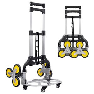 Mount-It! Stair Climber Dolly – 3 Wheel Stair Climbing Hand Truck | Easily Lift Heavy Items Up and Down Steps |