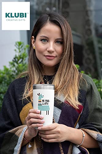 Llama Gifts for Women – “No Probllama” 20oz Travel Coffee Mug/Tumbler- Idea for Llama Lover, Men, Decor | The Storepaperoomates Retail Market - Fast Affordable Shopping