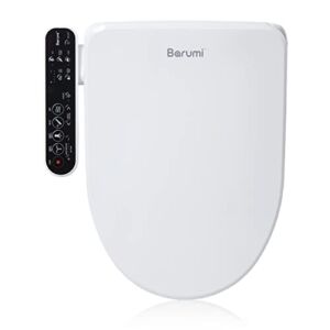 Barumi Electric Bidet Smart Toilet Seat | EF-BM-4000 | Elongated, Self Cleaning Nozzle, Warm Air Dryer, Adjustable Temperature & Pressure, Heated Seat, Soft Close Seat and Lid