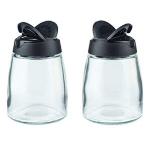 MILEKE Salt and Pepper Shakers, Moisture-Proof Condiment holders 150ML, 2/pack