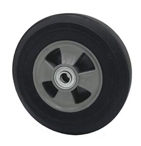 Rocky Mountain Goods Solid Rubber Hand Truck Wheel 8″ X 2.25″ – 5/8” axle Size – Flat Free Solid Rubber Replacement tire for Hand Truck, cart, Power Washer, Dolly, Compressor – 550 lbs. (8″)