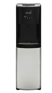 Primo Bottom-Loading Self-Sanitizing Water Dispenser, 3 Temp (Hot-Cool-Cold) Water Cooler Water Dispenser for 5 Gallon Bottle w/ Child Safety Lock, Black and Stainless Steel