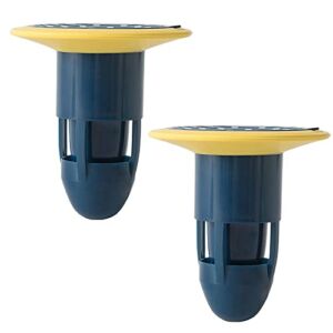 Shower Floor Drain Backflow Preventer Valve Sewer Core Drainage Insert Drain Plug Hair Catcher Gas Sealer Floor Strainer Trap Seal (Blue-2Pack)