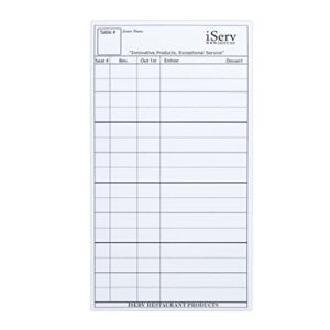 iServ Guest Checks, Server Order Pads, 30 Pads/Pack, No Staples, Made in USA, Designed for Servers, Waiter, Waitress, Waitstaff, fits in Server Book/Waiter Book, Stay Organized, Server Pad