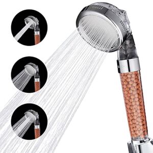 Cobbe Shower Head High Pressure Filter Filtration Handheld Showerheads Water Saving 3 Mode Function Spray Ecowater Spa Shower Heads for Dry Hair & Skin