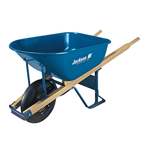Jackson M6T22 M6T22KB Wheelbarrow, 6-Cubic Foot Capacity, Blue | The Storepaperoomates Retail Market - Fast Affordable Shopping