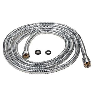 Purelux 100 Inch Extra Long Shower Hose for Handheld Shower Head with Brass Fittings, 8 feet 4 inches Made of Stainless Steel Chrome Finish