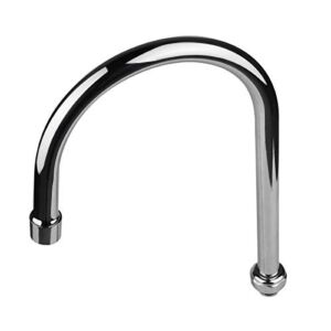 KWODE 6” Swivel Gooseneck Spout Replacement Kit for Commercial Kitchen Sink Faucet 360°Swing Spout with 2.2 GPM Nozzle Chrome