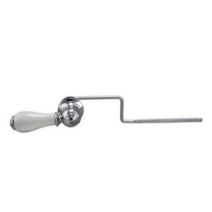 Keeney Manufacturing PP836-70PCPOL Universal Fit Toilet Handle Tank Flush Lever, Decorative Faucet Style for Front, Side, or Angle Mount, Porcelain and Chrome