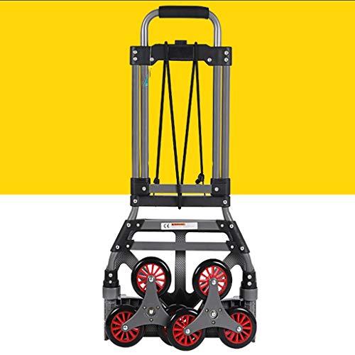 ZSCLLCQ Hand Trucks Grocery Shopping Cart, Stair Climbing Cart, Moving Artifact Load King, Folding Trailer, Portable Trolley Luggage Cart, Household 6-Wheel Shopping Cart, Foldable Trolleys/a | The Storepaperoomates Retail Market - Fast Affordable Shopping