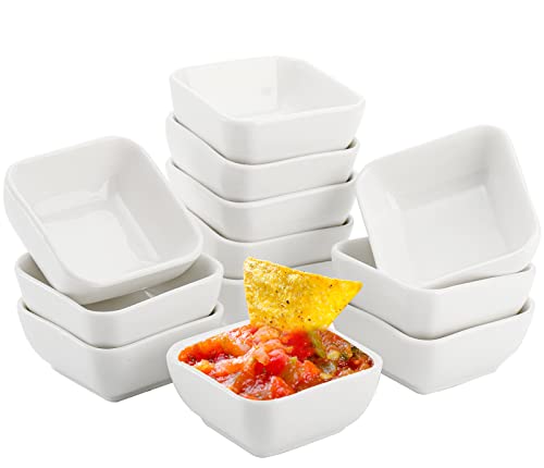 Lawei 12 Packs Ceramic Dip Bowls Set – 3 oz Condiments Server Dishes Mini Bowls Soy Sauce Dish for Sauce, Vinegar, Ketchup, BBQ and Party Dinner | The Storepaperoomates Retail Market - Fast Affordable Shopping