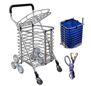 ZSCLLCQ Hand Trucks Stamped up The Stairs to Buy a Truck Trailer Folding Portable Shopping Cart Supermarket Trolleys a Dish Cart Trolleys