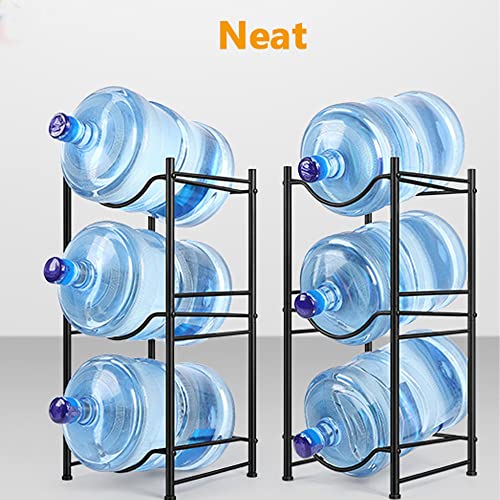 Water Cooler Jug Rack Water Bottle Holder 3 Tier Water Bottle Storage 3/5 Gallon Water Cooler Rack Heavy Duty Rack Save Space for Home Office Kitchen, Black | The Storepaperoomates Retail Market - Fast Affordable Shopping