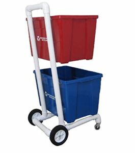 Recycling Cart – 4 Wheels – 1-1/2” PVC – Heavy Duty – Easy Assembly – No Tools Required – Florida Weatherproof