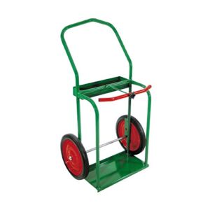 Anthony 85-14 High-Rail Frame Dual-Cylinder Cart, for 9.5″ Cylinders, 14″ Solid Rubber Wheels