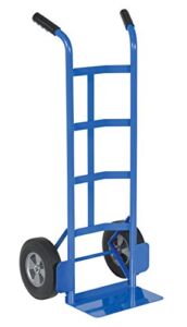 Vestil DHHT-500S-HR Steel Hand Truck with Dual Handle,Hard Rubber Wheels, 500 lbs Load Capacity, 44-1/2″ Height, 21″ Width X 17-1/2″ Depth