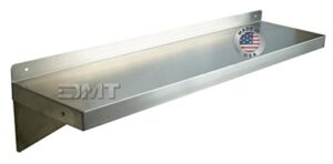 DMT Stainless Wall Shelf. 36″ X 7″ Deep. Made in USA. 16 Gauge 304/L Stainless Steel.