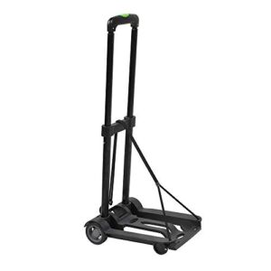 4HOMART Folding Hand Truck Luggage Cart 2 Wheel Solid Construction Compact and Lightweight Utility Cart Collapsible and Portable Fold Up Dolly for Travel, Moving and Office Use