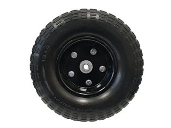 13″ Flat Free Hand Truck Tire and Wheel with 5/8″ Center Shaft Hole (Glossy Black Hub) | The Storepaperoomates Retail Market - Fast Affordable Shopping