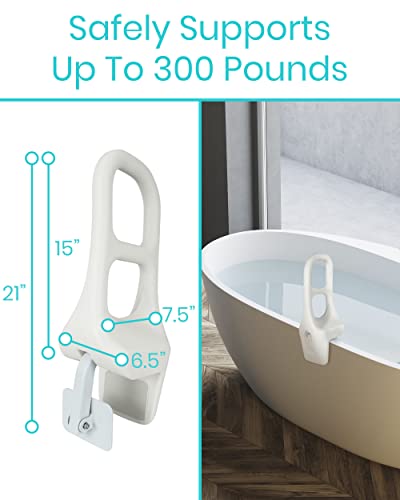 Vive Bathtub Rail – Bathroom Tub Safety Rail Heavy Duty for Seniors, Elderly, Handicap and Disabled – Clamp Railing Bath Support – Adjustable Shower Hand Grip – Handle Assist Grab Bar – Fits Most Tubs | The Storepaperoomates Retail Market - Fast Affordable Shopping