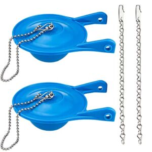 Gerber Toilet Flapper Replacement, 2 Pack 3 inch for Gerber 99-788 with 2 Toilet Handle Chains Ullnosoo Rubber Water Saving, Easy to Install