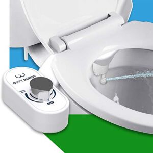 BUTT BUDDY Duo – Bidet Toilet Seat Attachment & Fresh Water Sprayer (Easy to Install | Non-Electric | Dual-Nozzle Cleaning | Gentle Wash | Healthy, Sanitary Bathroom)