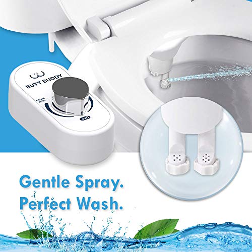 BUTT BUDDY Duo – Bidet Toilet Seat Attachment & Fresh Water Sprayer (Easy to Install | Non-Electric | Dual-Nozzle Cleaning | Gentle Wash | Healthy, Sanitary Bathroom) | The Storepaperoomates Retail Market - Fast Affordable Shopping