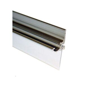 Gordon Glass® Chrome Framed Shower Door Replacement Drip Rail with Vinyl Sweep – 32″ Long