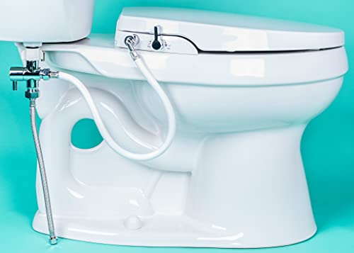 GenieBidet [ELONGATED] Seat-Self Cleaning Dual Nozzles. Rear & Feminine Cleaning – No wiring required. Simple 20-45 minute installation or less. Hybrid T with ON/OFF Included! [Travel Bidet Included] | The Storepaperoomates Retail Market - Fast Affordable Shopping