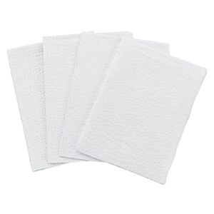 TIDI Choice Bibs/Towels, White 13″ x 18″ (Pack of 500) – Waffle Embossed – 2-Ply Tissue – Poly Back Dental Bib to Prevent Leak Through – Dental Consumables (917461)