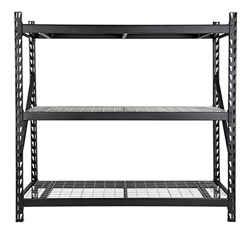 Organizeworks 77″W x 24″D x 72″H 3-Shelf Welded Storage Rack, 6000 lb Capacity, Black | The Storepaperoomates Retail Market - Fast Affordable Shopping