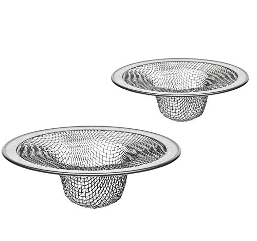Bathroom Sink Strainer 2 Pack 2.75 & 2 “Inch At The Top I Drain Strainer Hair Catcher for Kitchen I Shower Bathtub Mesh Stainless Steel Stopper I Sink Traps Bathroom & Laundry Sink Drain Basket Filter | The Storepaperoomates Retail Market - Fast Affordable Shopping