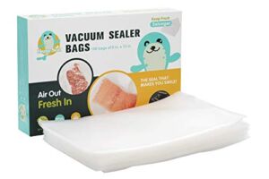 Happy Seal Vacuum Sealer Bags, 100 Quart 8″ x12″ PreCut Food Storage Bags, Seal a Meal, BPA Free, Heavy Duty, Commercial Grade, Sous Vide