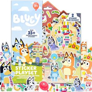 Bluey Sticker Playset, Reusable Bluey Stickers for Kids, Bluey Toys for Kids, Toy Figures & Playsets, Sticker Books, Kids Stickers, Kids Activities, Bluey Figures, Bluey Party Supplies, Ages 3+