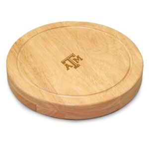 NCAA Texas A&M Aggies Circo Cheese Board and Knife Set – Charcuterie Board Set – Wood Cutting Board