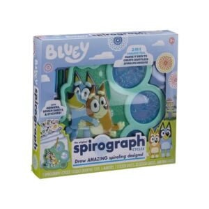 Spirograph Cyclex Studio Bluey – The Easy Way to Make Countless Amazing Designs – Rotating Stencil Wheel Art Kit – Ages 5+