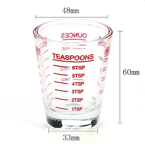 NCnnwovf Shot Glasses Measuring cup Liquid Heavy Glass Wine Glass Espresso Shot Glass 26-Incremental Measurement 1oz, 6 Tsp, 2 Tbs, 30ml Black and Red | The Storepaperoomates Retail Market - Fast Affordable Shopping