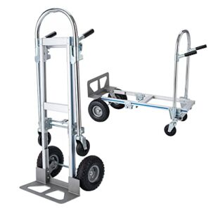SHZOND 2 in 1 Aluminum Hand Truck Dolly 770lbs Weight Capacity Convertible Hand Truck Utility Cart (2 in 1)