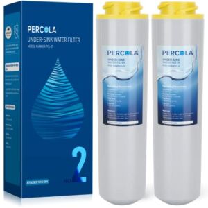 PERCOLA FQK1K Under Sink Water Filter, Replacement for Single Stage Under Counter Filtration System GE FQK1K, 1320 Gallons (2 Pack)
