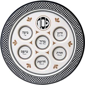 Rite Lite “Seder Traditions” Melamine Seder Plate- For Pesach/Passover Holiday