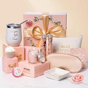 Birthday Gifts for Women Unique Gift Ideas for Mom Best Friend Gift Box Basket Female Her Sister Girlfriend Wife Personalized Thank You Gifts for Coworker Relaxing Self Care Package Get Well Soon